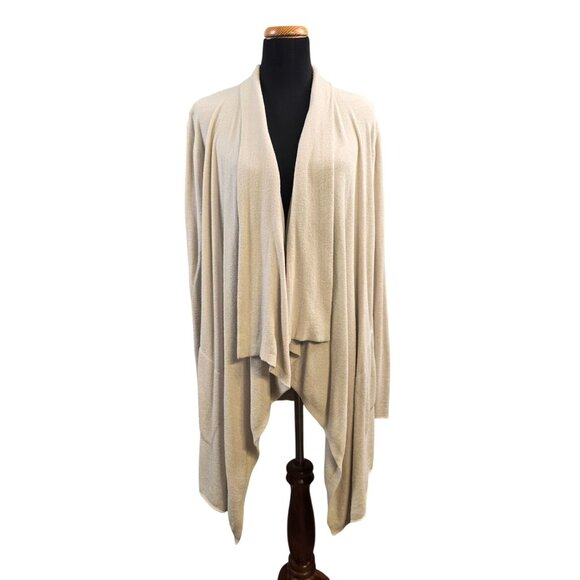 Barefoot Dreams Cozy Chic Ultra Lite Oatmeal Cardigan Size L/XL - Picture 2 of 8